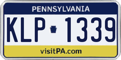 PA license plate KLP1339