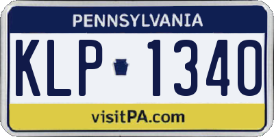 PA license plate KLP1340