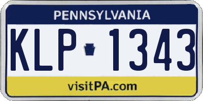 PA license plate KLP1343