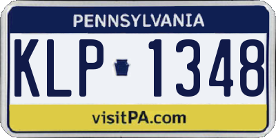 PA license plate KLP1348