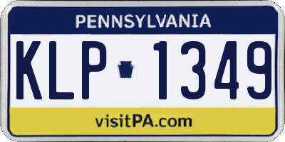 PA license plate KLP1349