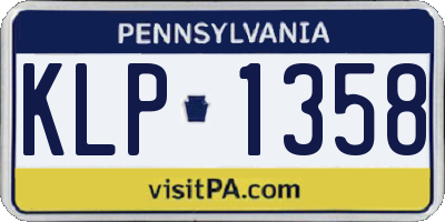 PA license plate KLP1358