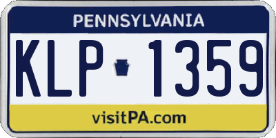 PA license plate KLP1359
