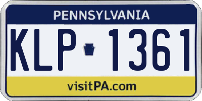 PA license plate KLP1361