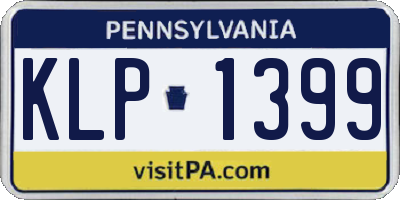 PA license plate KLP1399