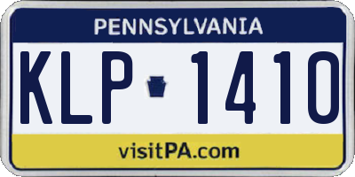 PA license plate KLP1410