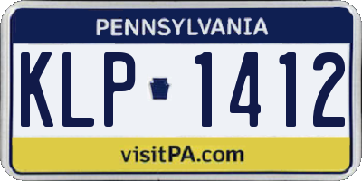 PA license plate KLP1412