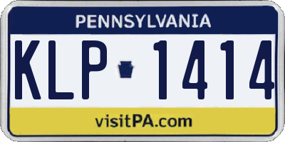 PA license plate KLP1414