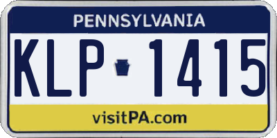 PA license plate KLP1415