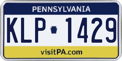 PA license plate KLP1429