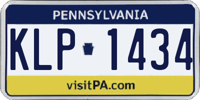 PA license plate KLP1434