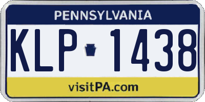PA license plate KLP1438