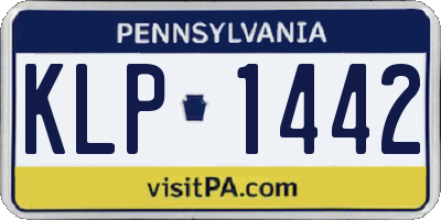 PA license plate KLP1442