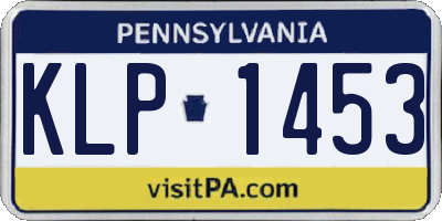 PA license plate KLP1453