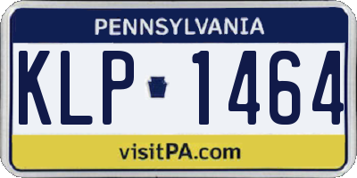 PA license plate KLP1464
