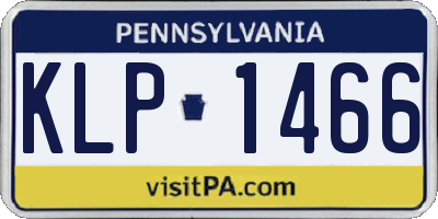 PA license plate KLP1466