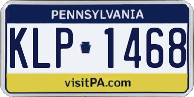 PA license plate KLP1468