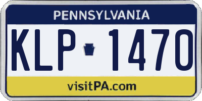 PA license plate KLP1470