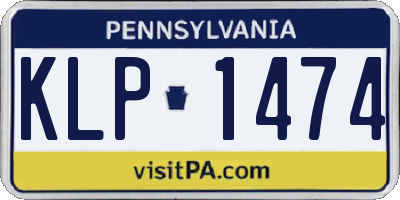 PA license plate KLP1474