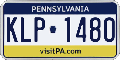 PA license plate KLP1480
