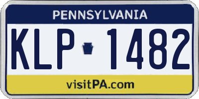 PA license plate KLP1482