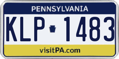 PA license plate KLP1483