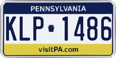 PA license plate KLP1486