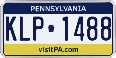 PA license plate KLP1488