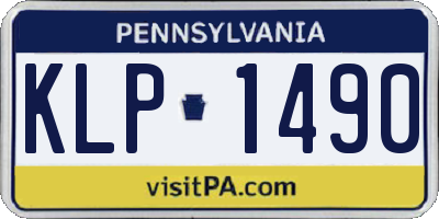 PA license plate KLP1490