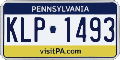 PA license plate KLP1493