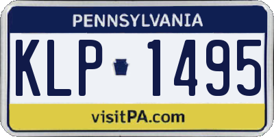 PA license plate KLP1495