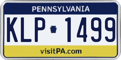 PA license plate KLP1499