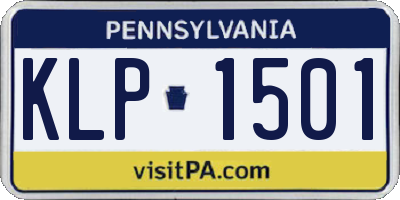 PA license plate KLP1501