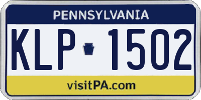 PA license plate KLP1502