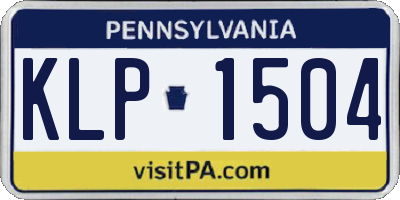 PA license plate KLP1504