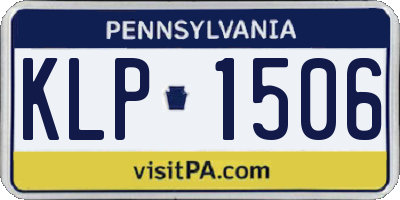 PA license plate KLP1506