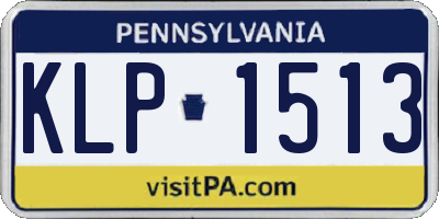 PA license plate KLP1513