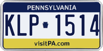 PA license plate KLP1514