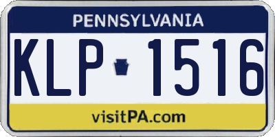PA license plate KLP1516