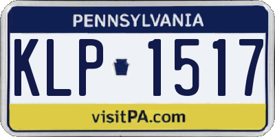 PA license plate KLP1517