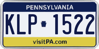 PA license plate KLP1522