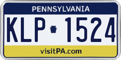 PA license plate KLP1524