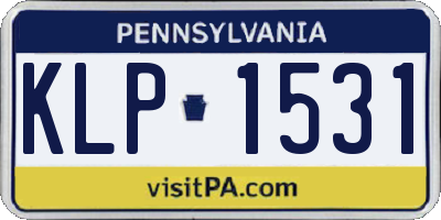 PA license plate KLP1531