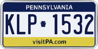 PA license plate KLP1532