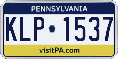 PA license plate KLP1537