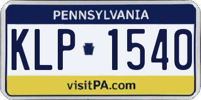 PA license plate KLP1540