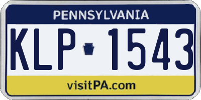 PA license plate KLP1543