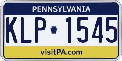 PA license plate KLP1545