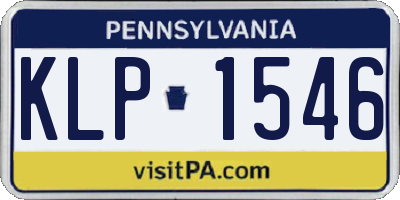 PA license plate KLP1546