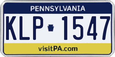 PA license plate KLP1547